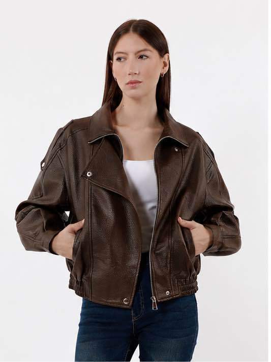 Oversize-Jacke mit Kragen