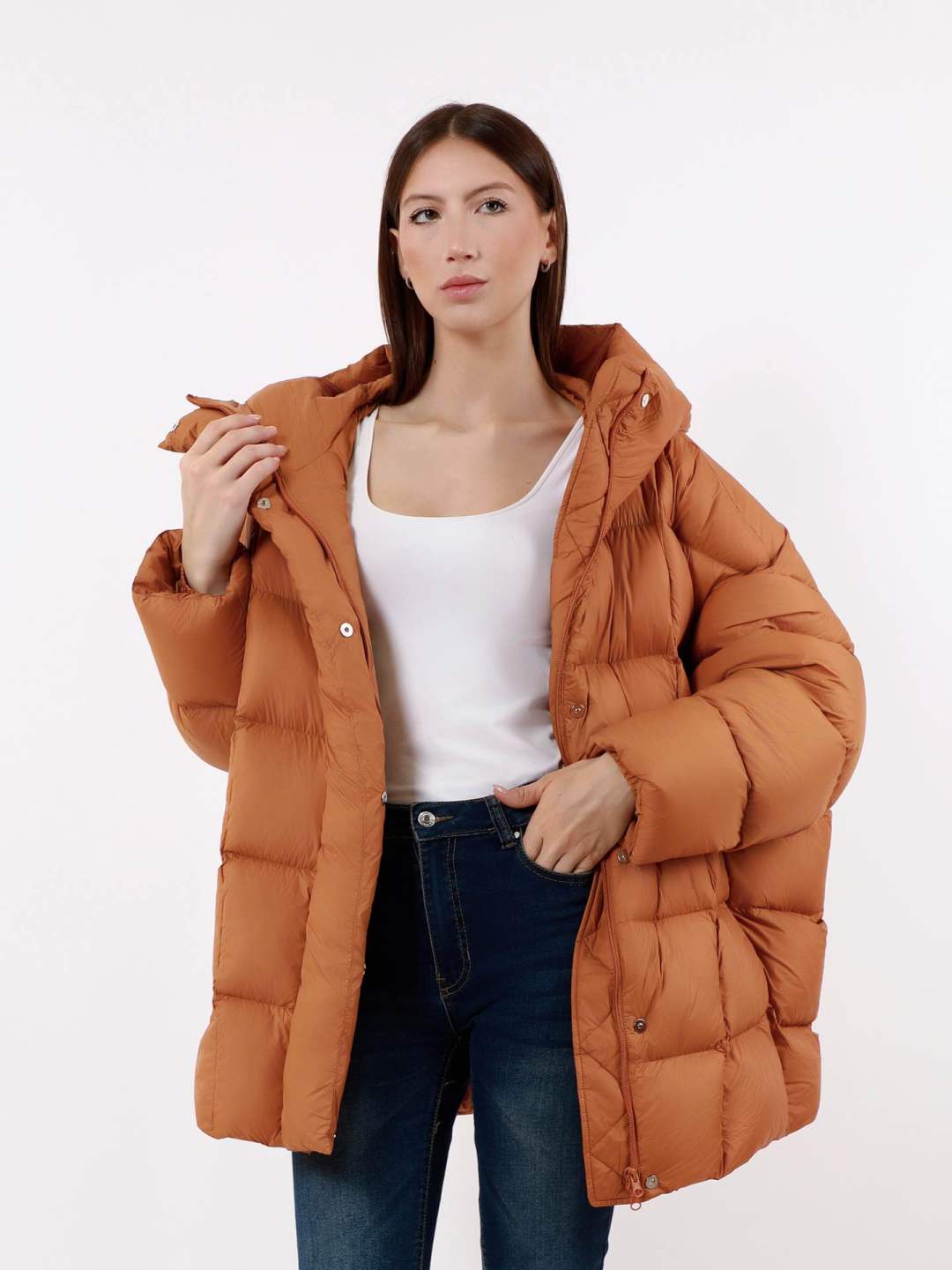Oversize-Mantel mit Kapuze