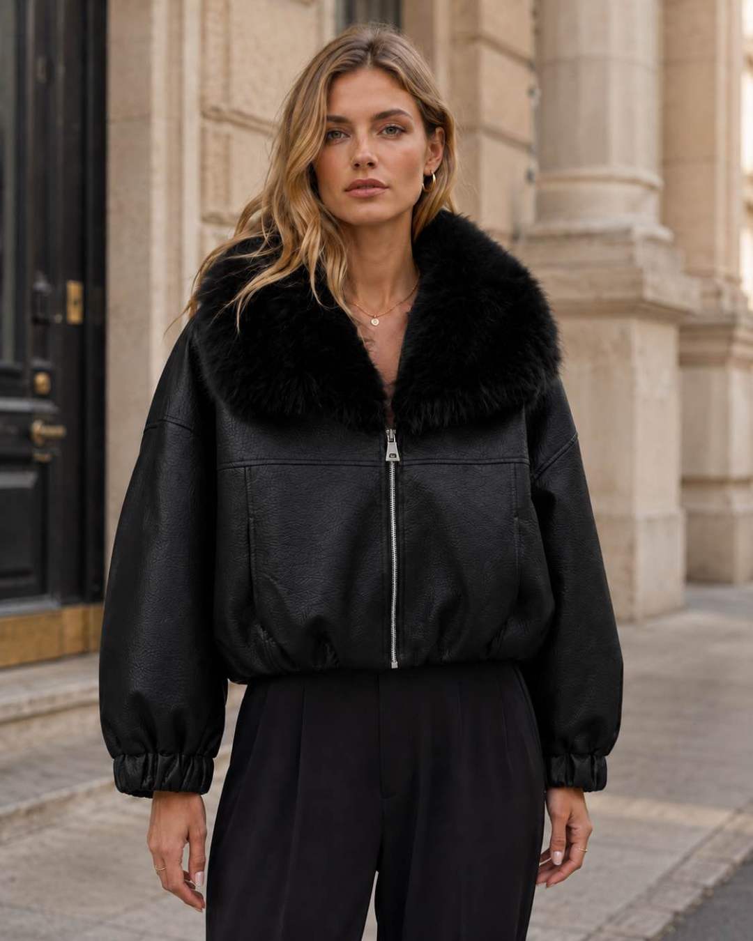 Oversize-Jacke mit Kragen