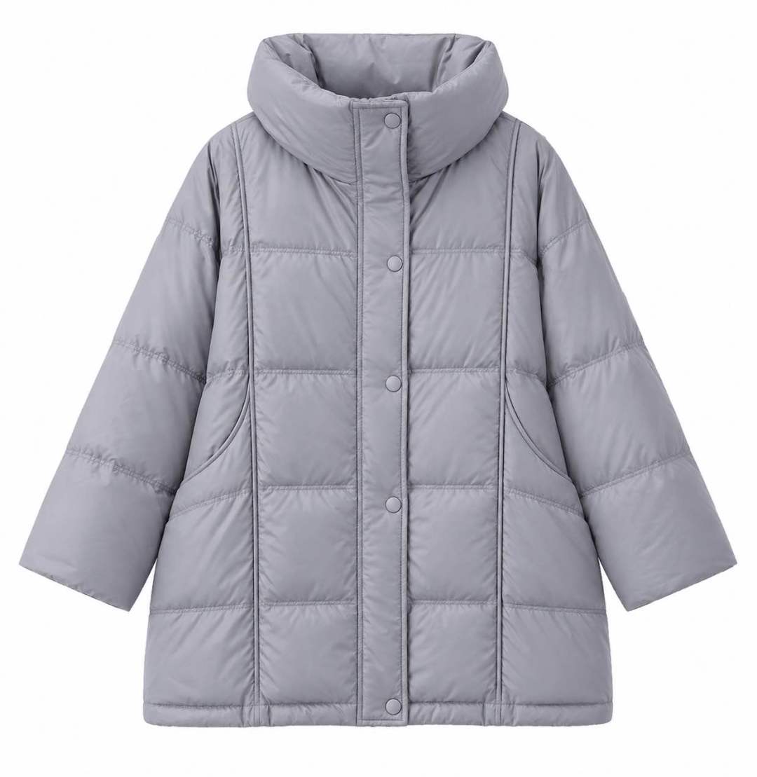 Locker geschnittene Jacke mit hohem Rollkragen