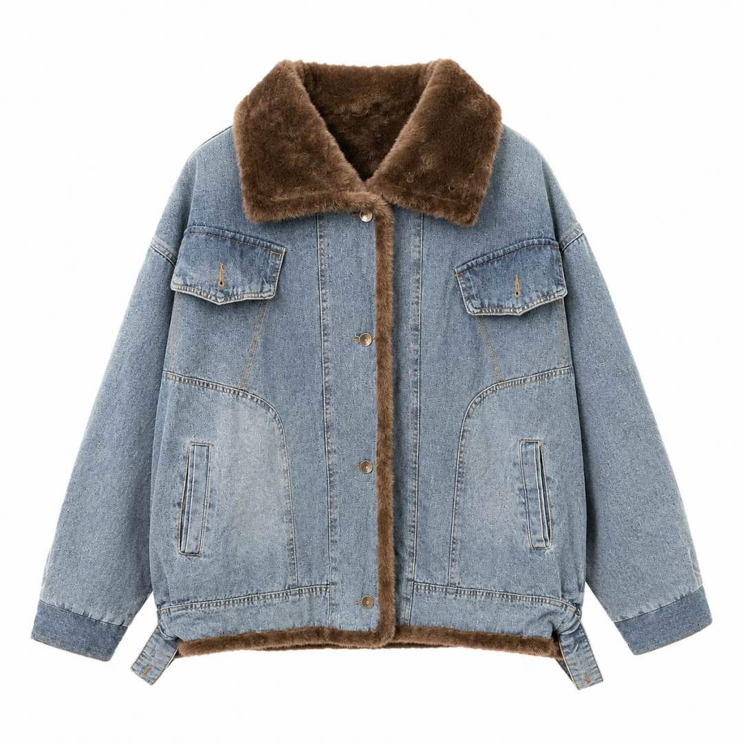 Oversize-Jacke mit Kragen