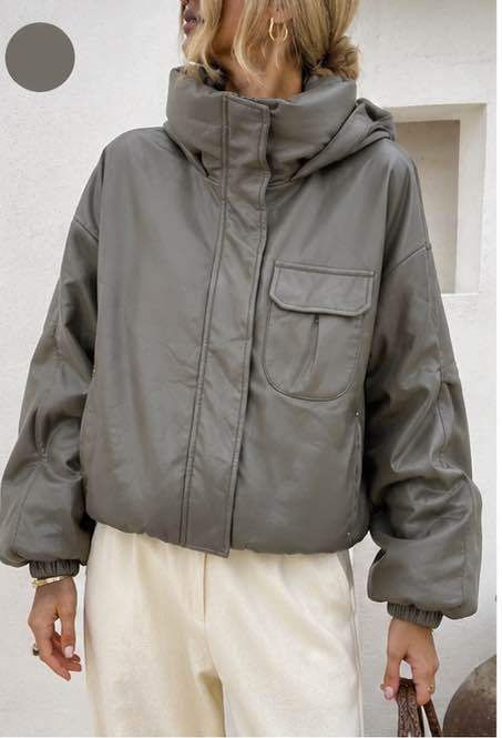 Oversize-Jacke mit Kapuze