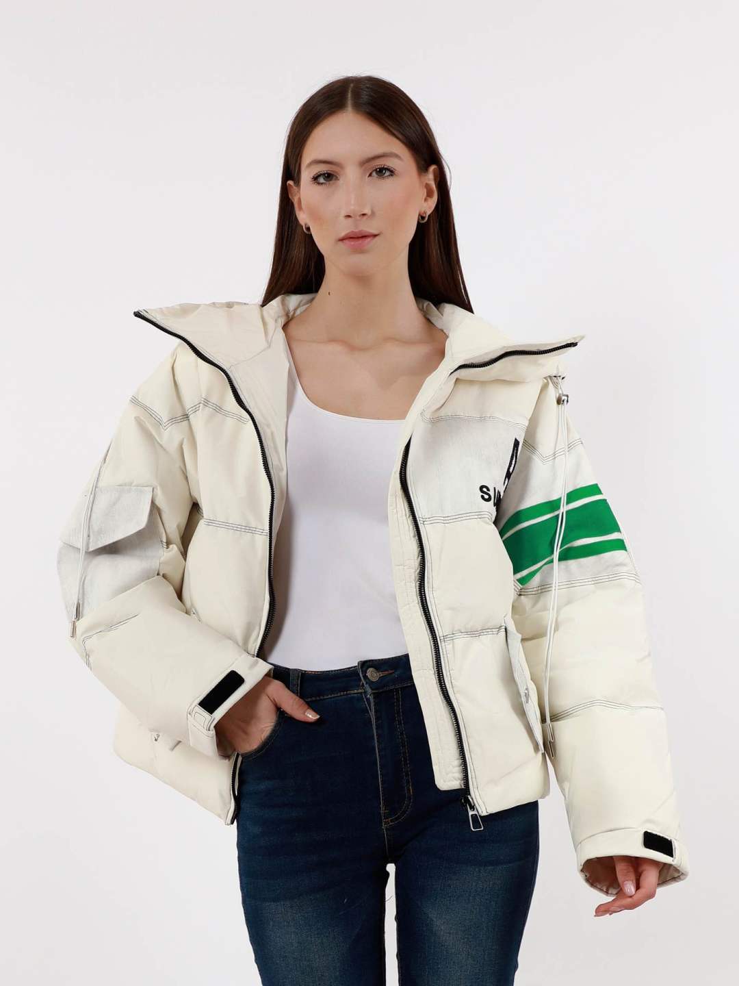 Oversize Jacke mit Kapuze