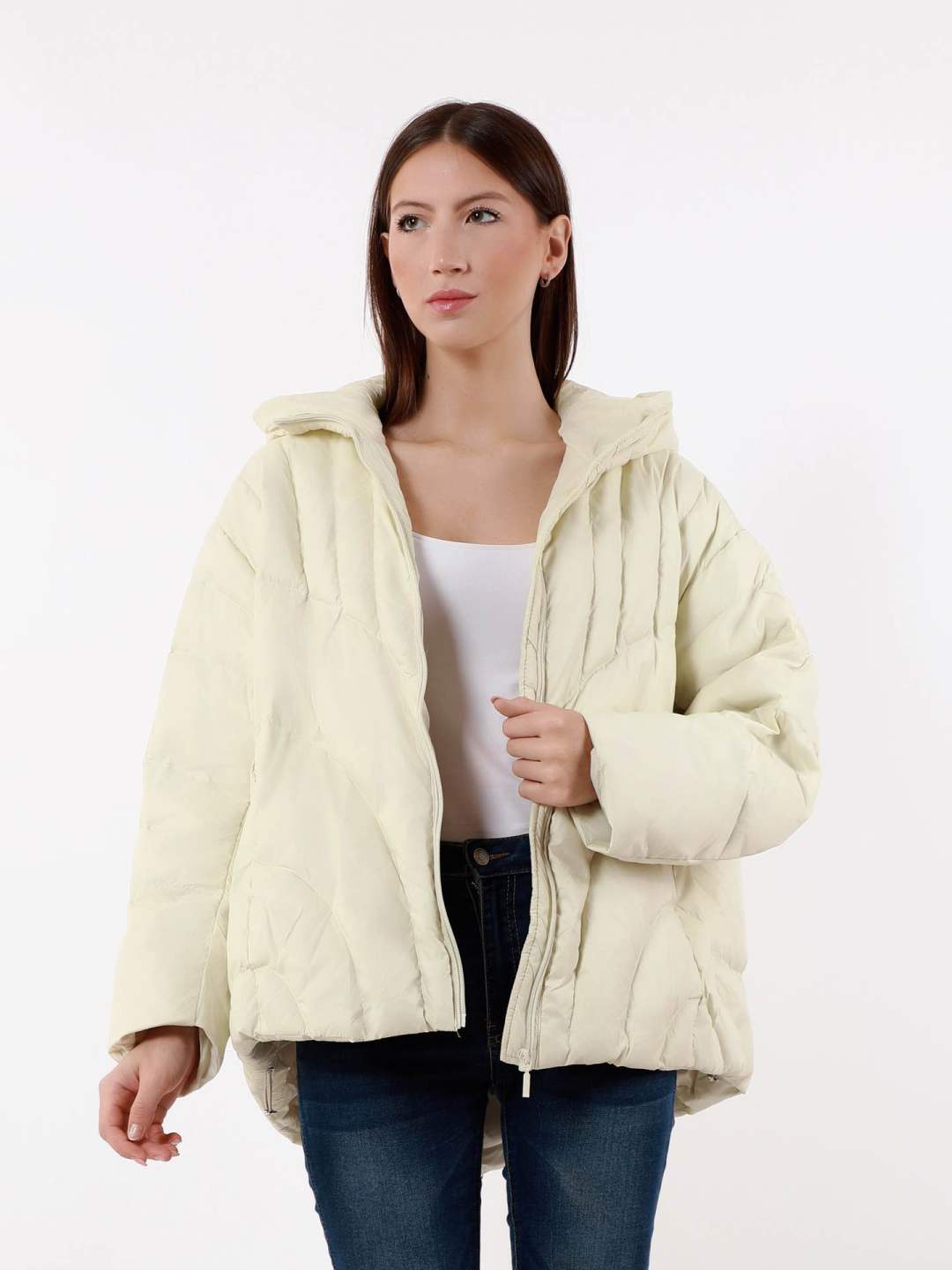Oversize-Jacke mit Kapuze
