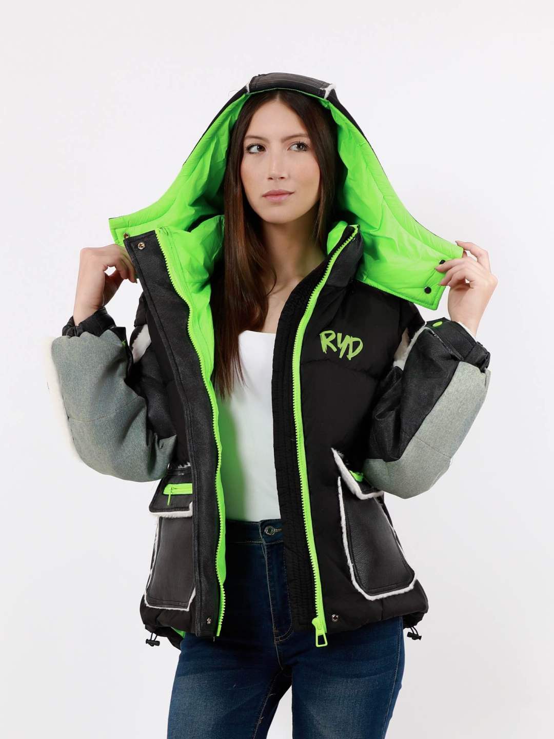 Oversized Jacke mit Kapuze