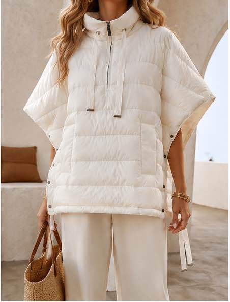 Oversize Weste mit Kapuze