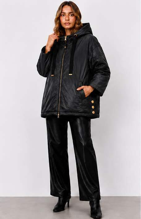 Oversized Jacke mit Kapuze