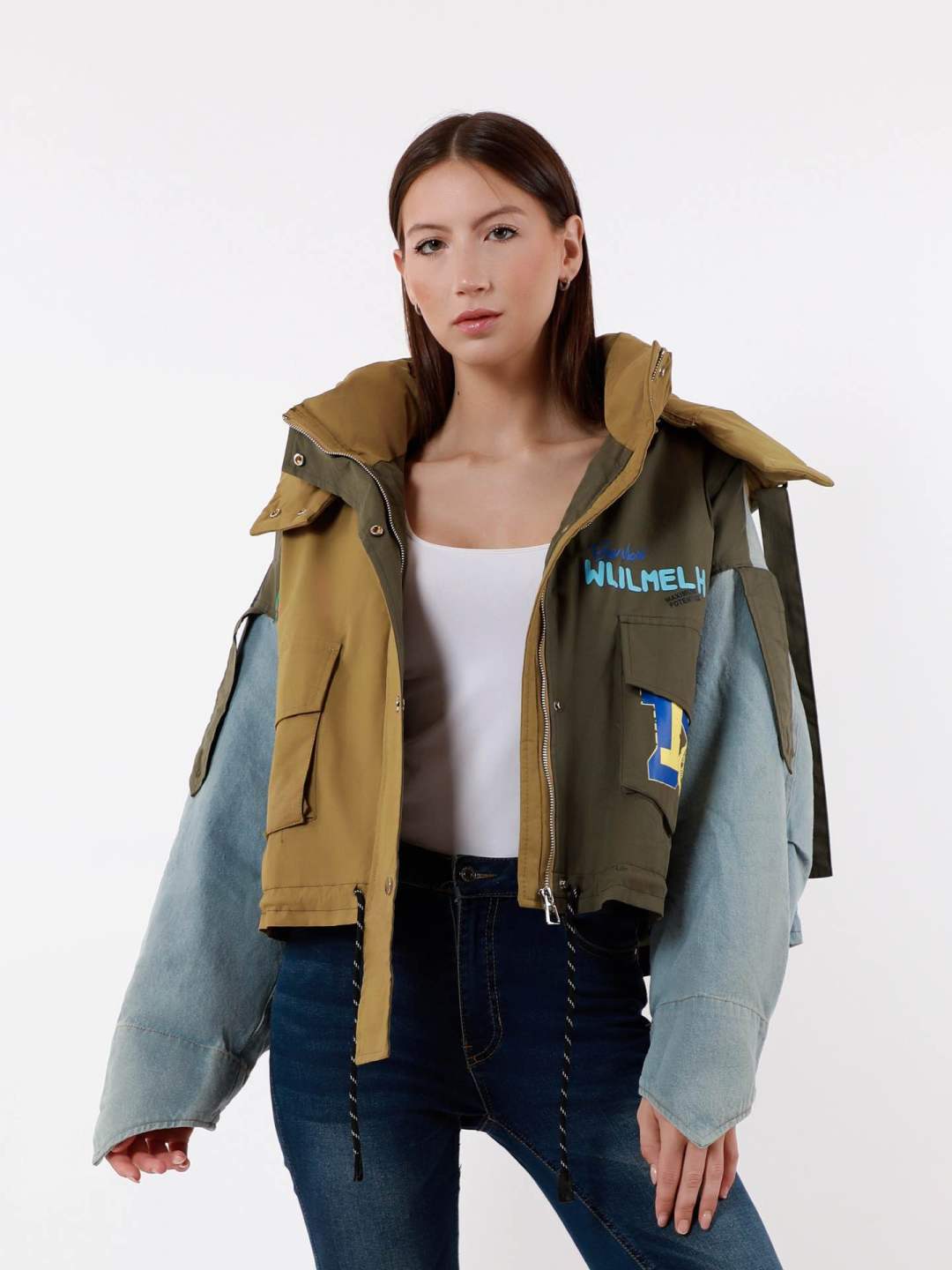 Oversize-Jacke mit Kapuze