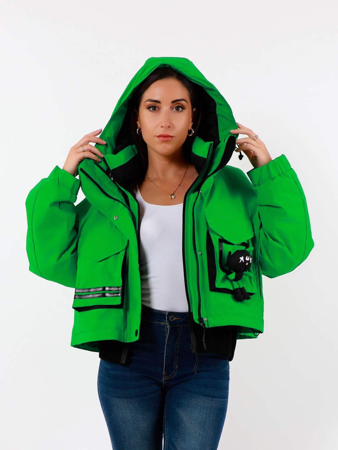 Lässige Jacke mit Kapuze