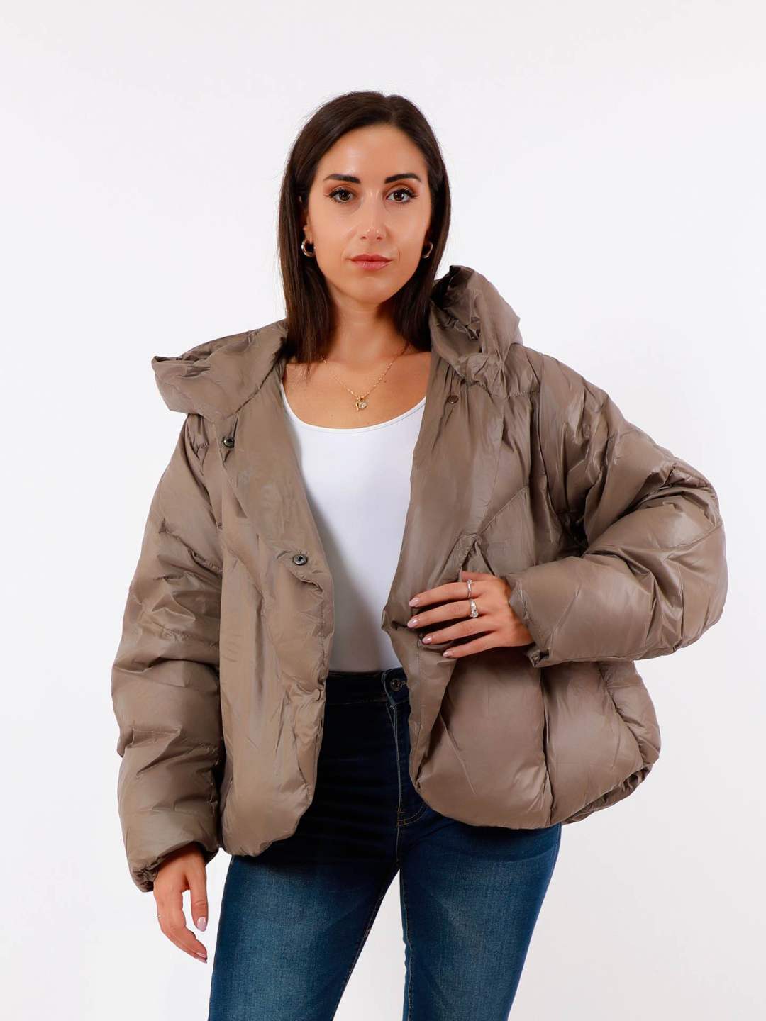 Oversize Jacke mit Kapuze