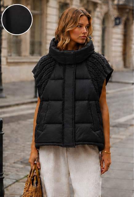 Oversized Weste mit Rollkragen
