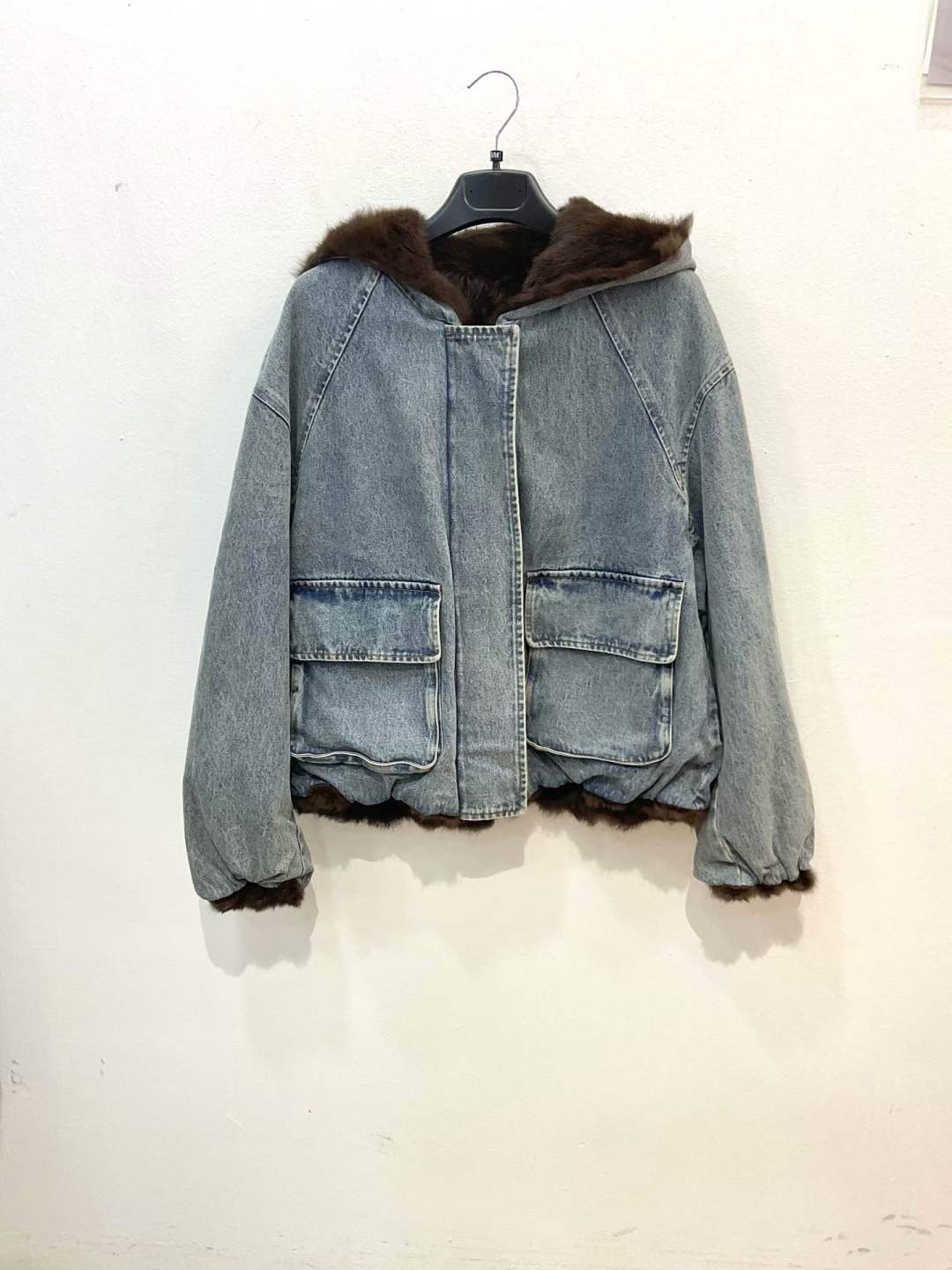 Oversize Jacke mit Kapuze