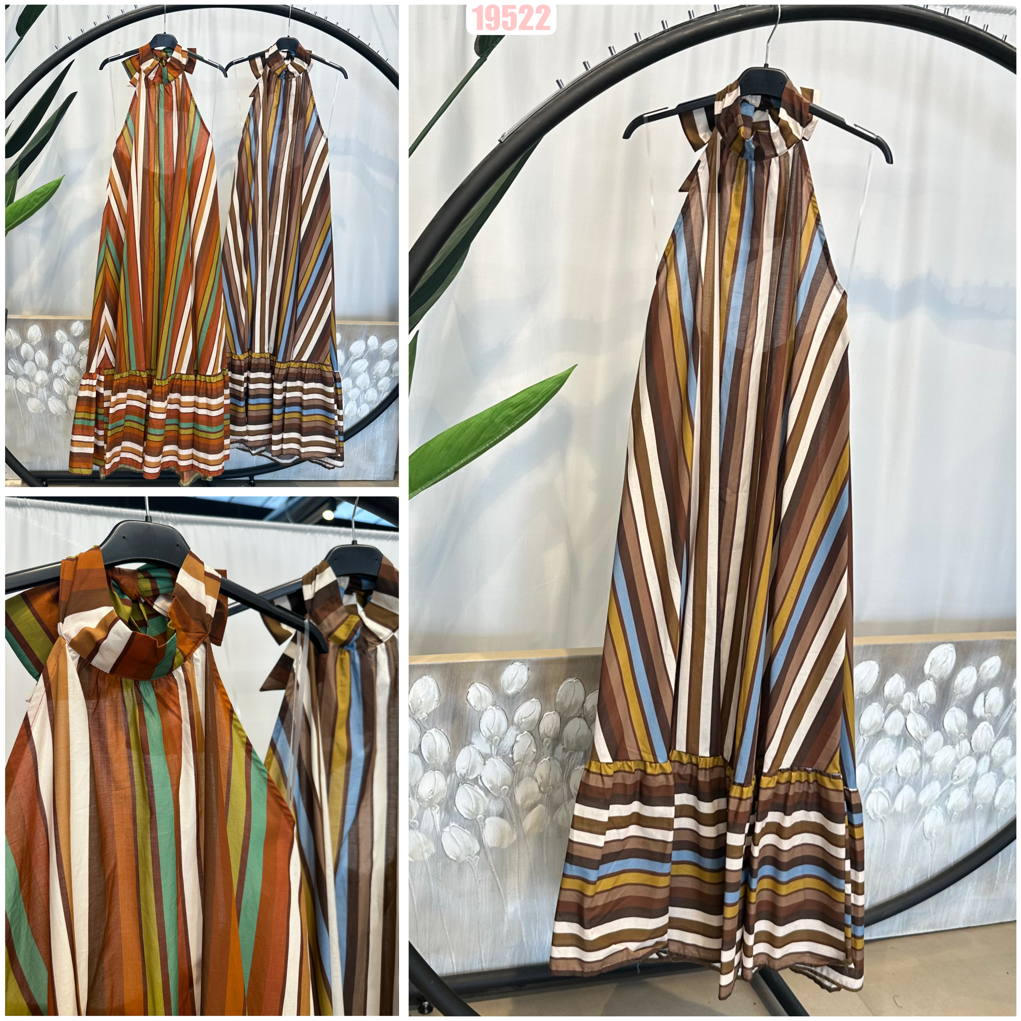 Maxi-Halterkleid mit ausgestelltem Saum