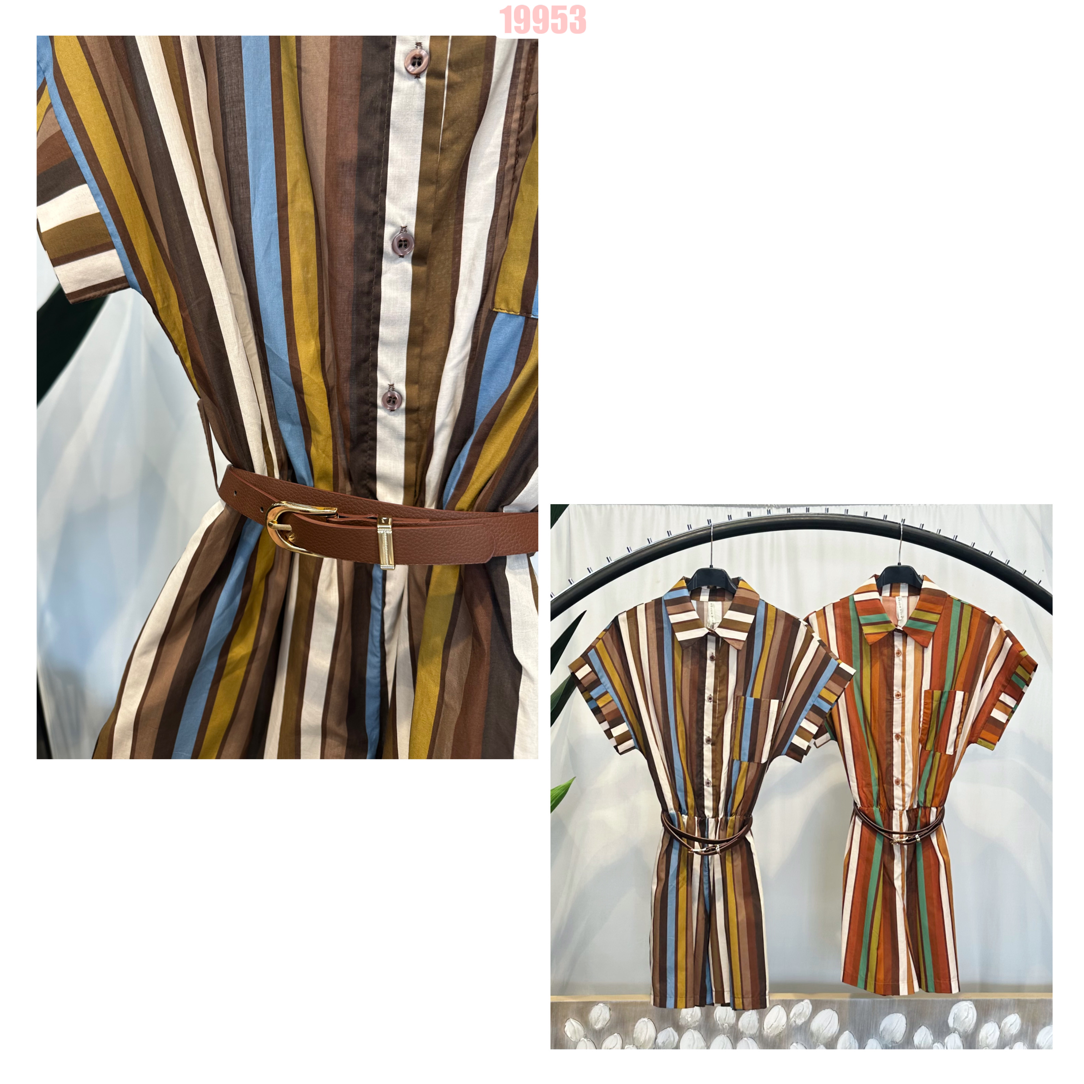 Hemdblusenkleid mit Gürtel