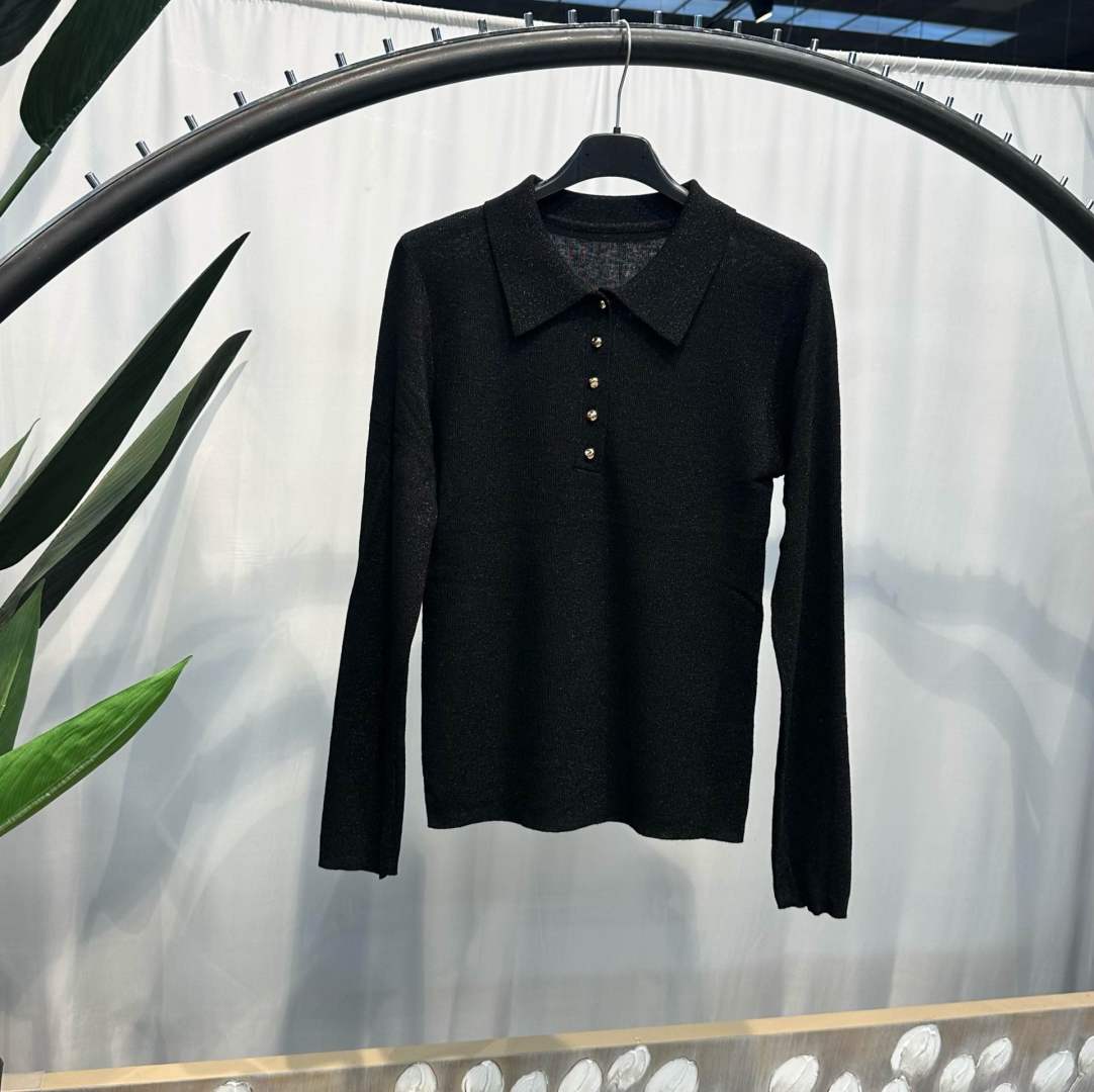 Polo-Pullover mit kurzem Rippenbund
