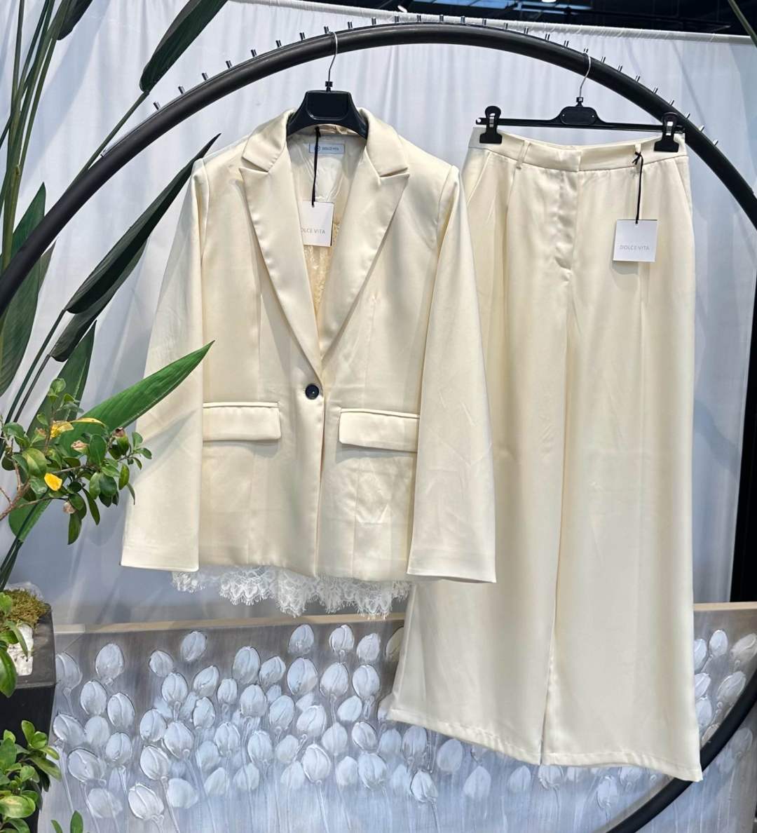 Satin-Blazer mit Revers