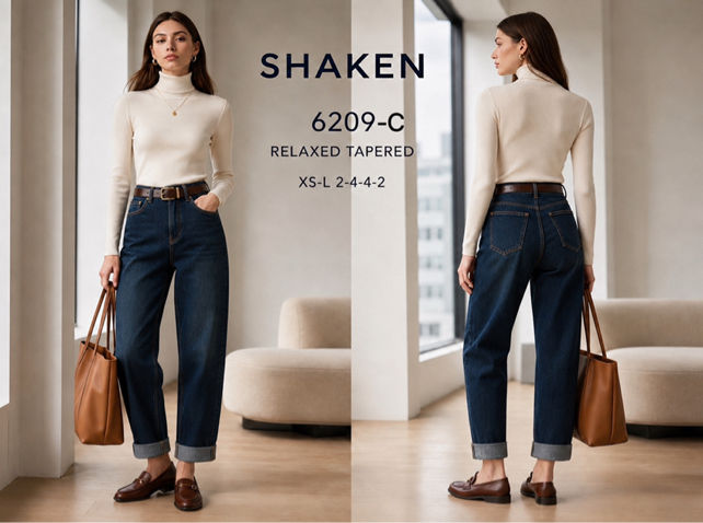 Jeans mit hoher Taille