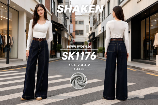 Wide‑Leg Hose mit Hohem Bund