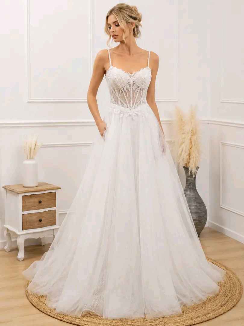 A‑Linien Maxi-Kleid mit Korsettoberteil