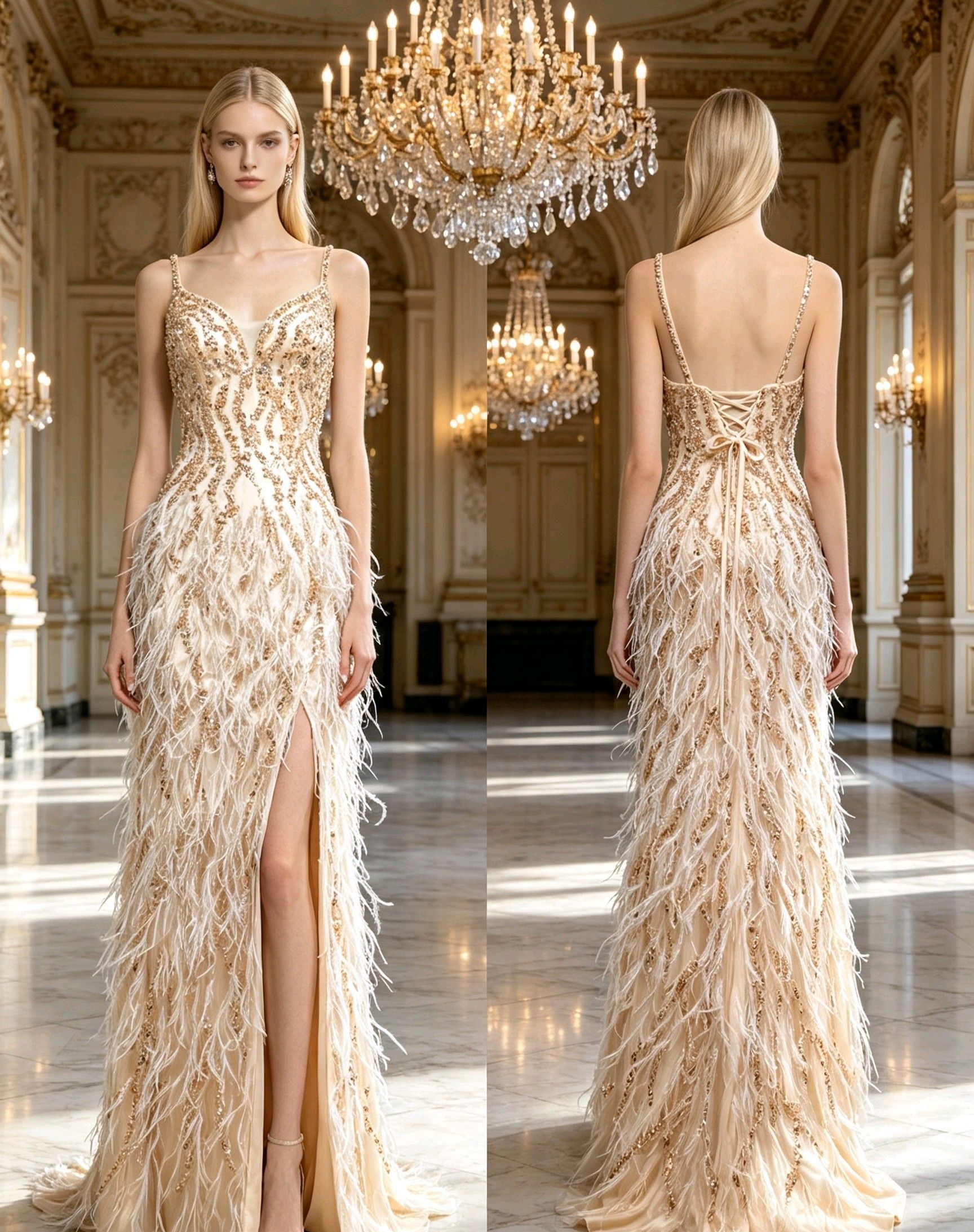 Meerjungfrauen-Maxikleid mit Schleife