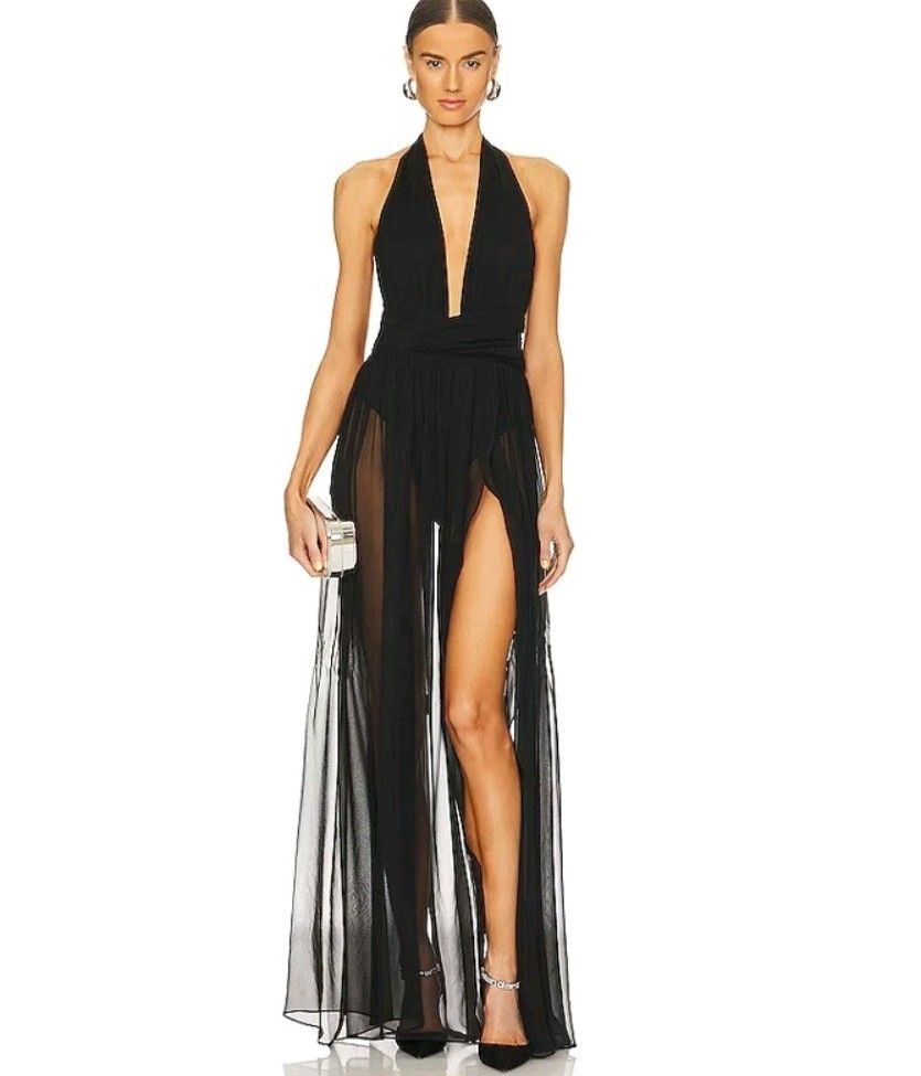 Halter-Maxikleid mit Schleife