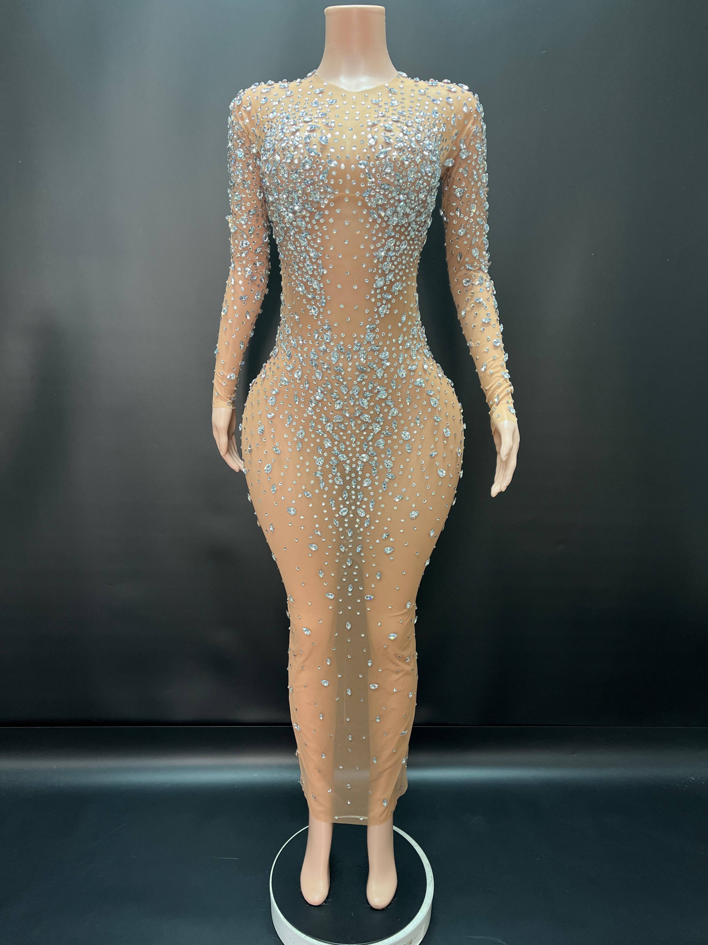 Midi Bleistiftkleid mit Pailletten