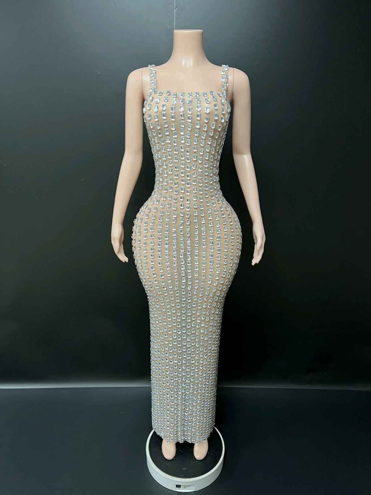 Maxi-Bleistiftkleid mit Pailletten
