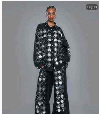 Oversize-Set mit Kragen