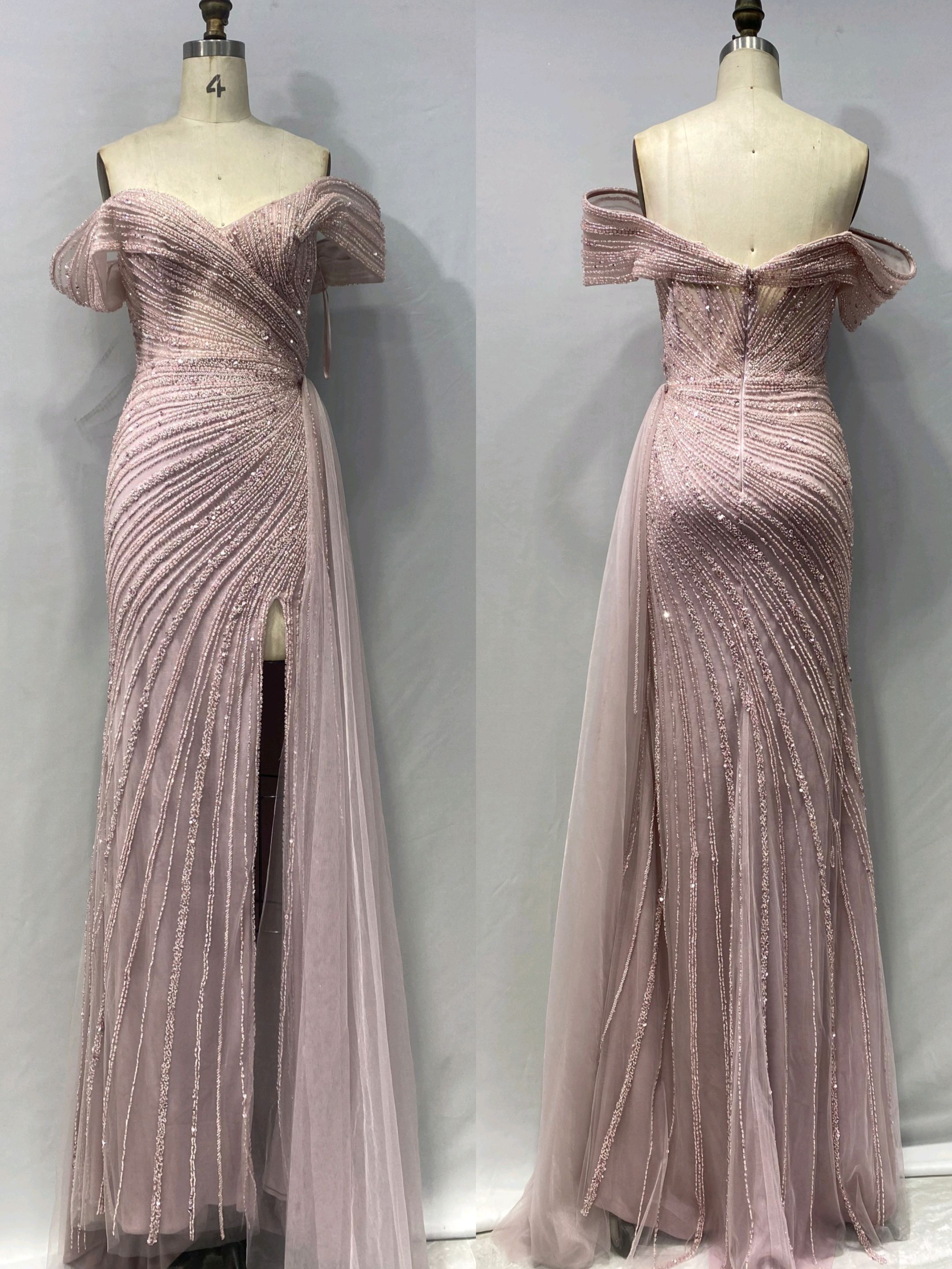 Meerjungfrauen-Maxikleid mit Pailletten