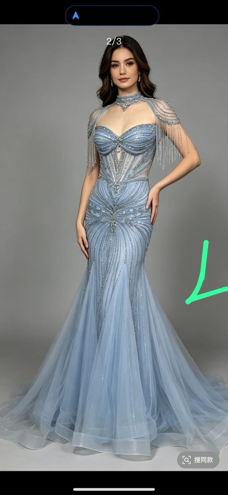 Meerjungfrauen-Abendkleid mit Pailletten