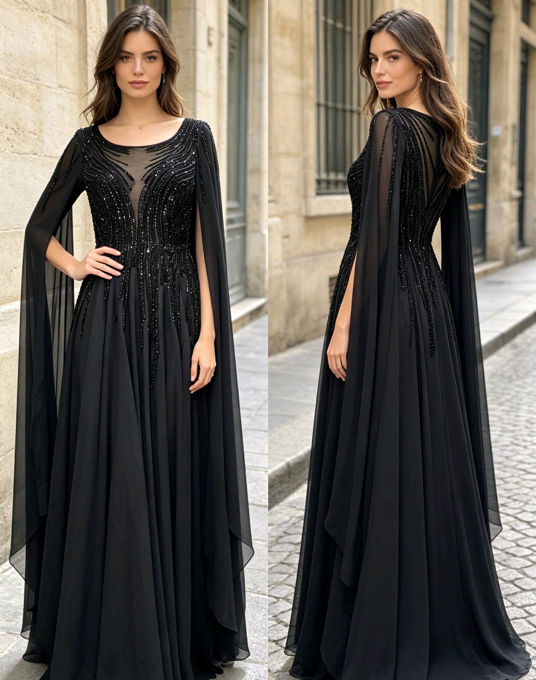 Maxikleid mit Pailletten