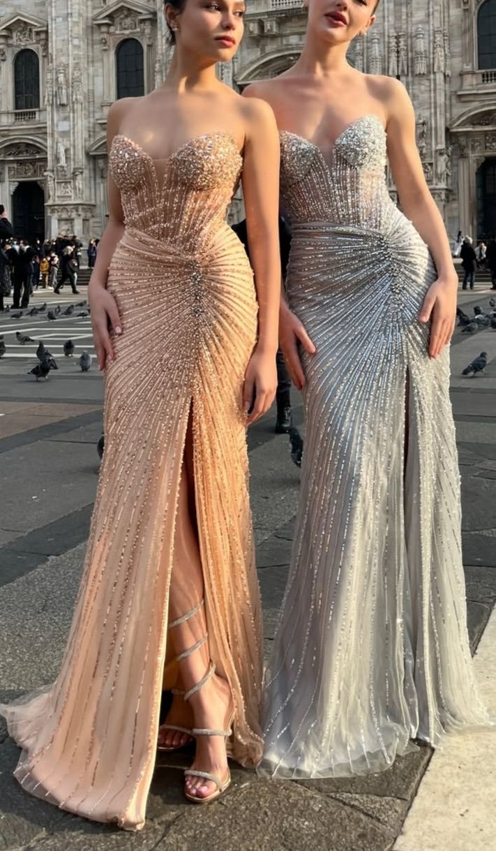 Meerjungfrauen-Maxikleid mit Pailletten