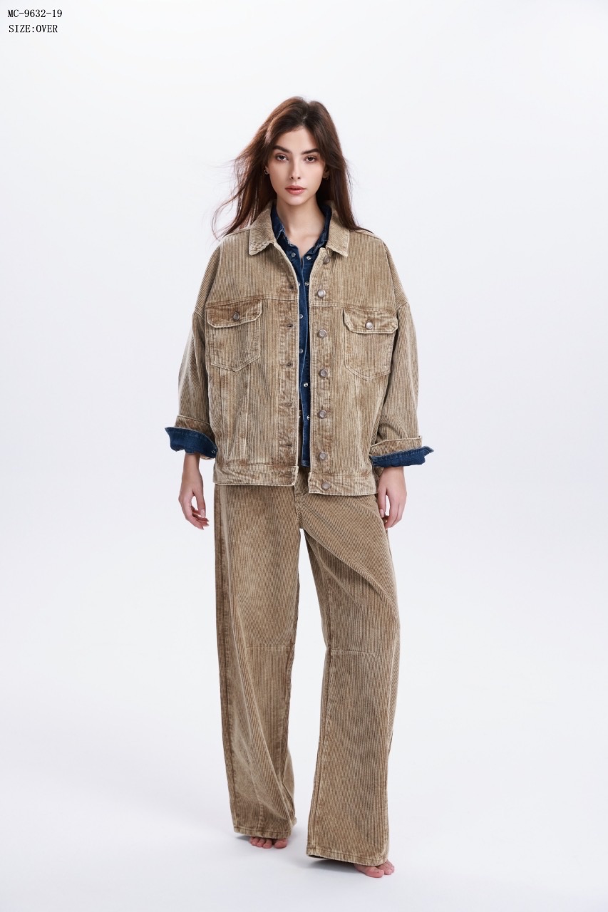 Oversize Kordjacke