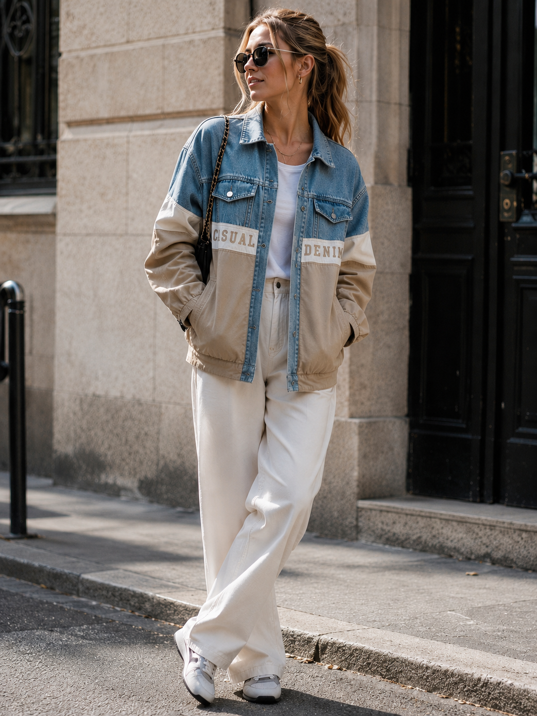 Lässige Color‑Block Jacke