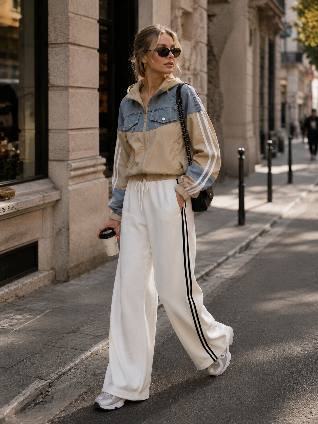Jeans-Bomber mit Kapuze
