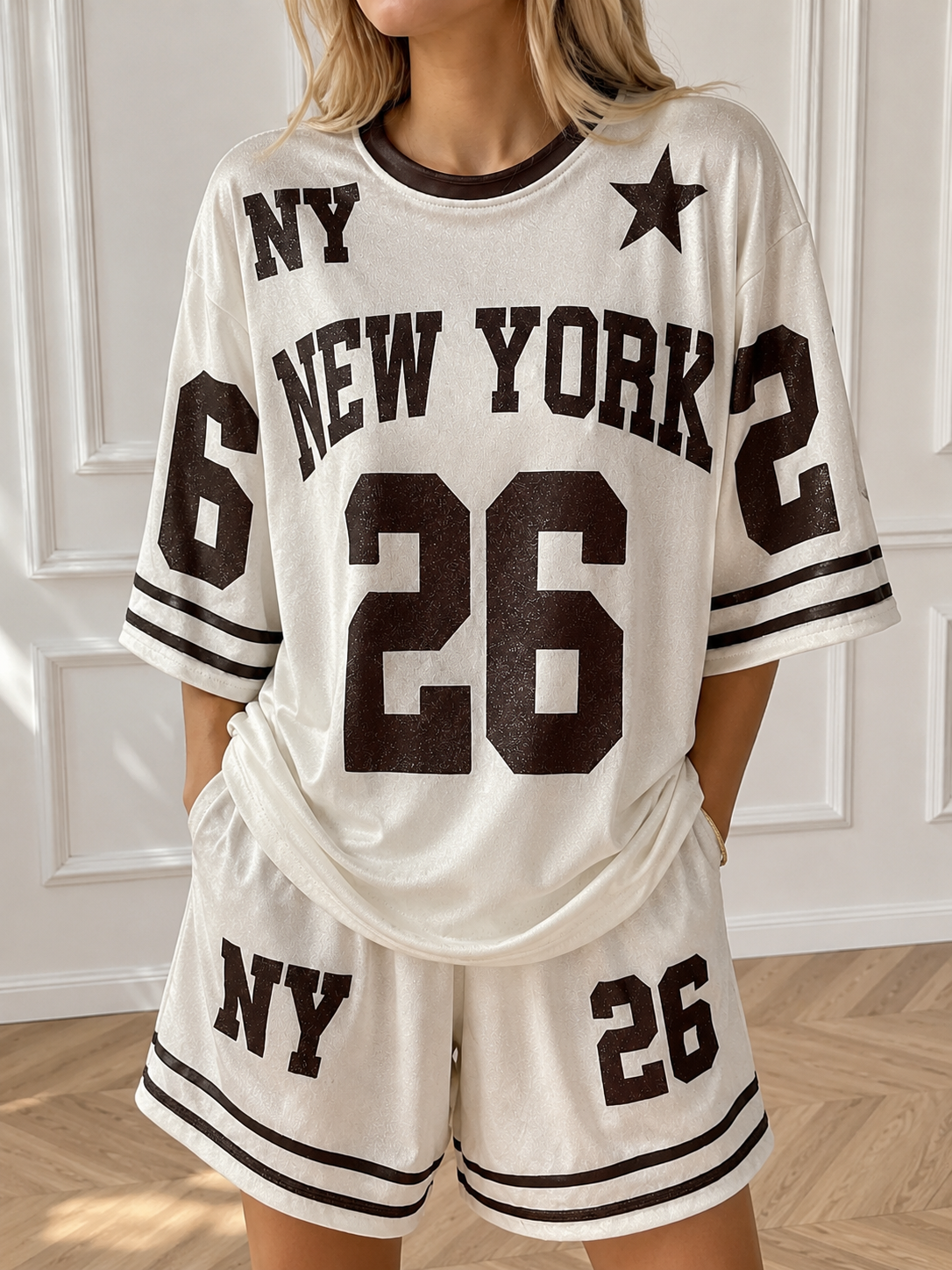 Oversize-Set mit Shorts