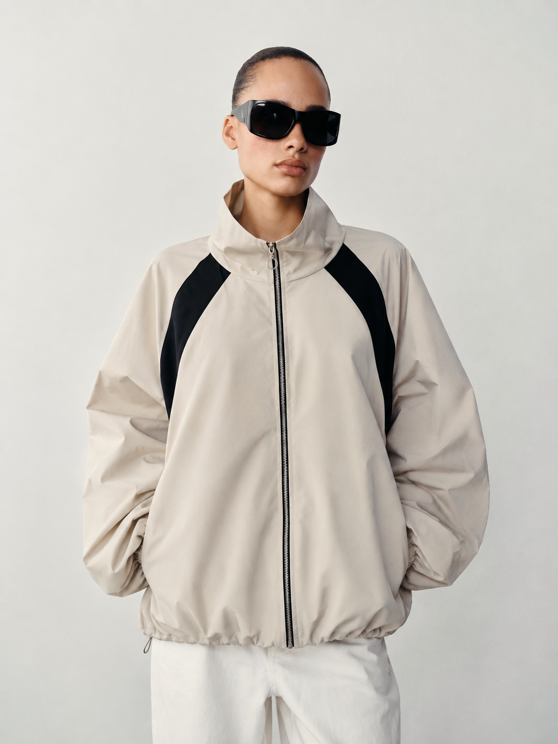 Oversize-Jacke mit Stehkragen