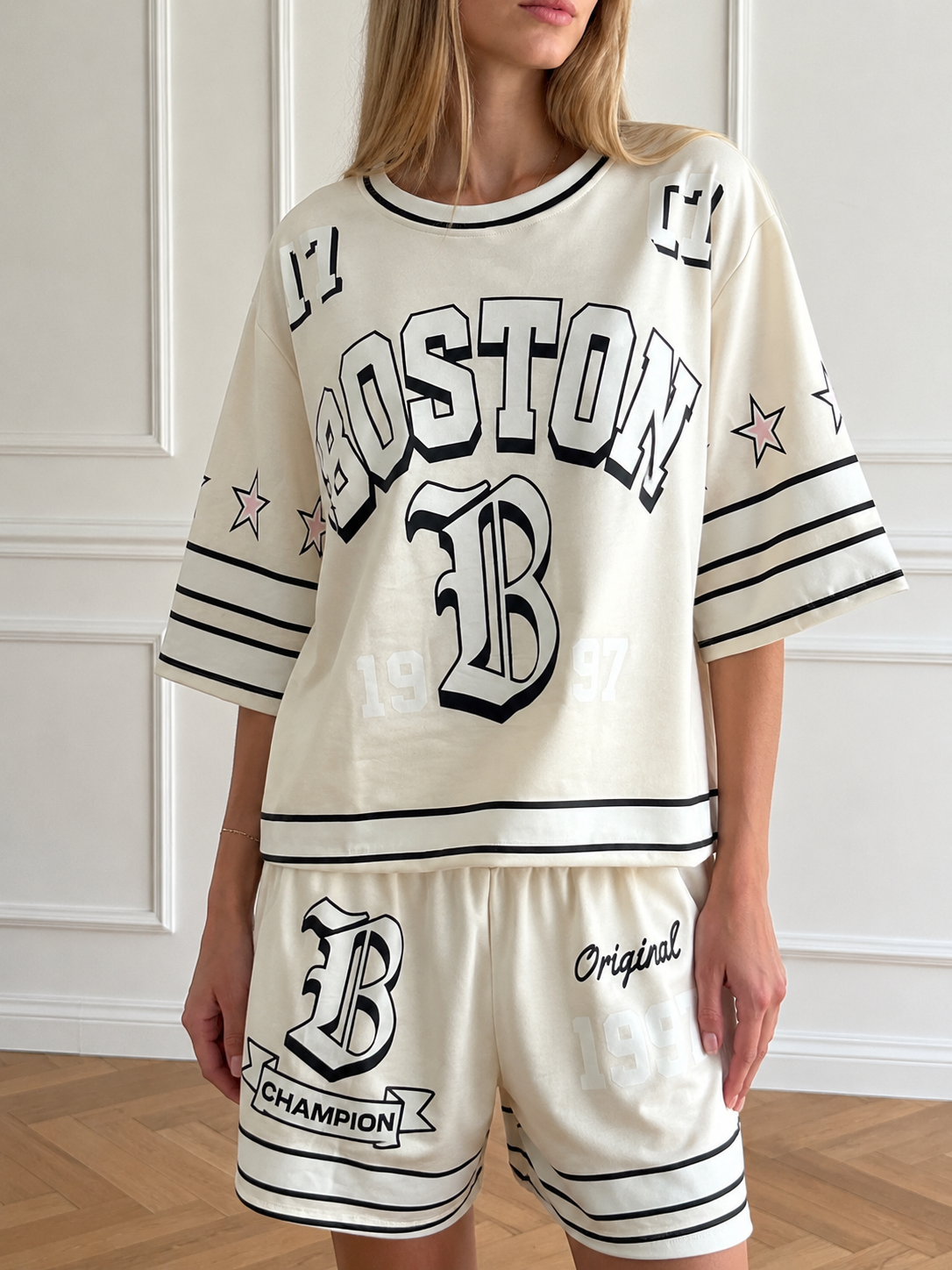 Oversize-Set mit Shorts