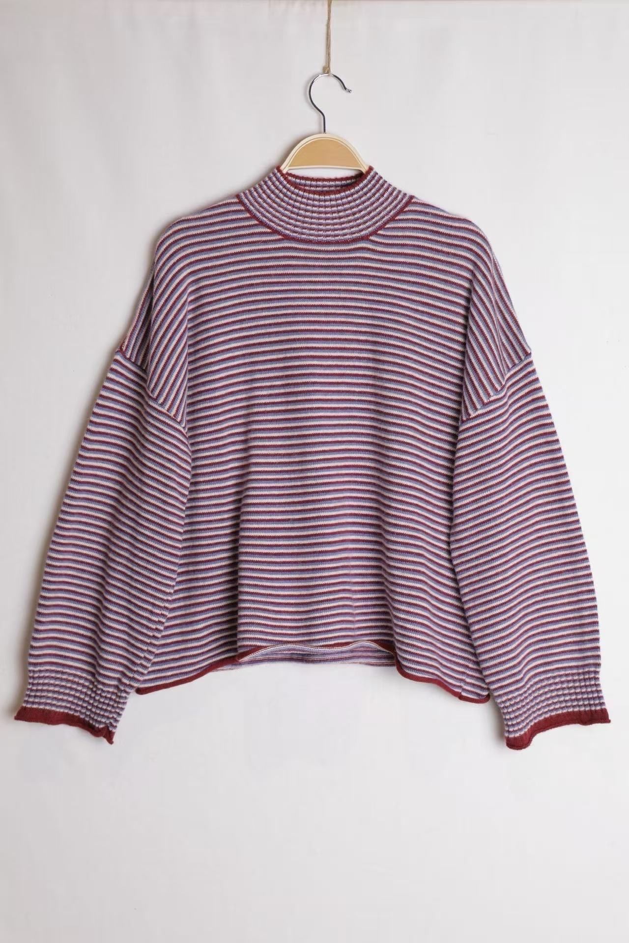 Oversized Pullover mit Streifen