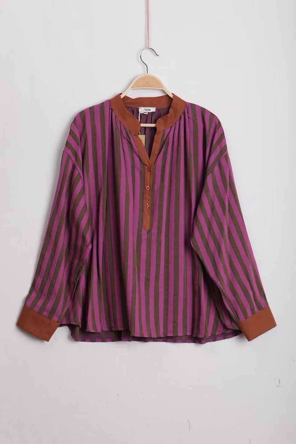 Lockere Bluse mit Streifen