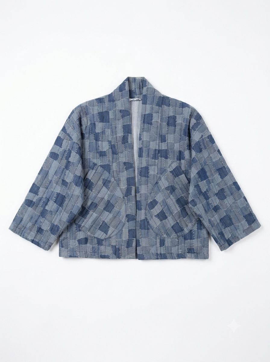 Kimono-Jacke im Patchwork-Look