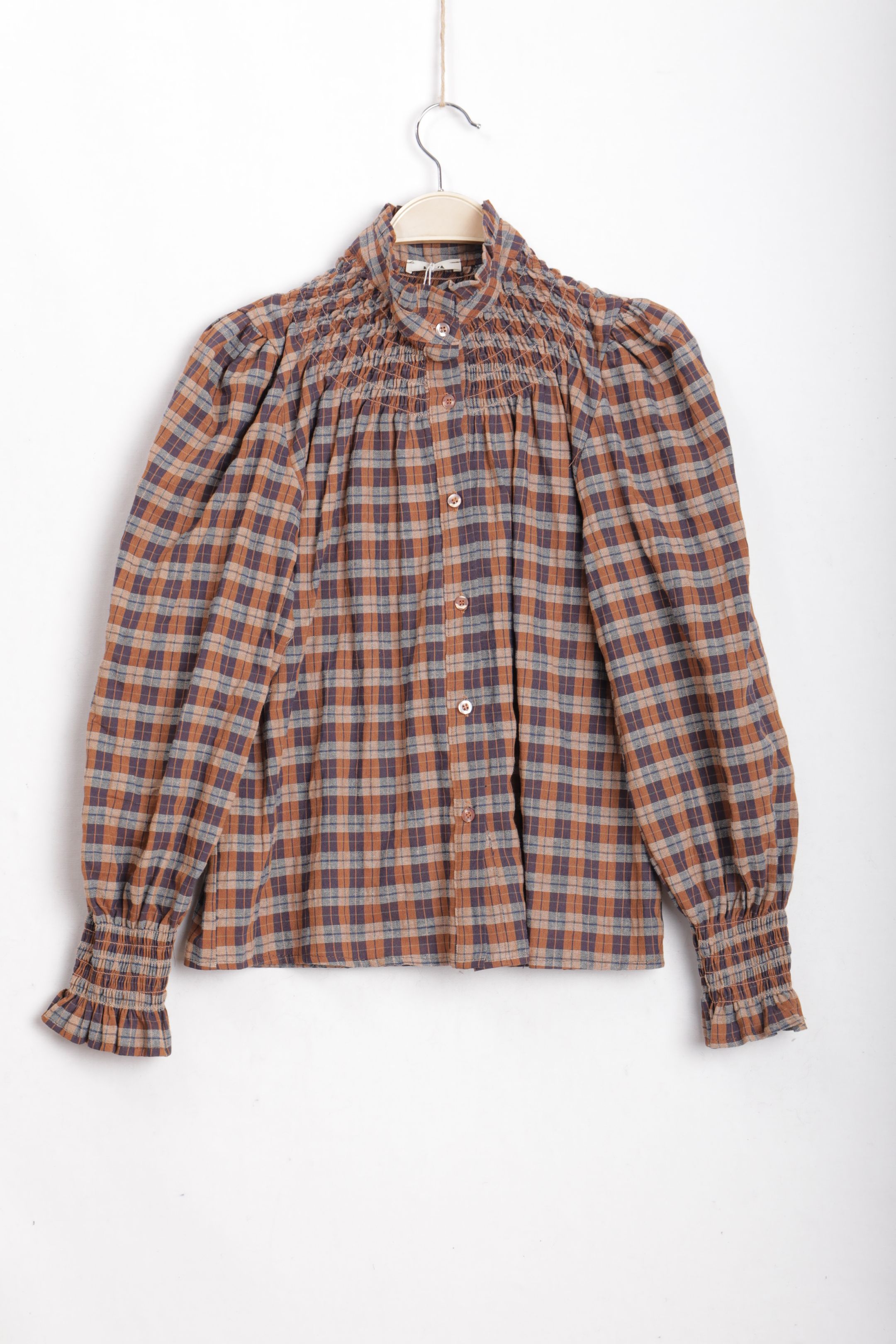 Retro Bluse mit Kragen