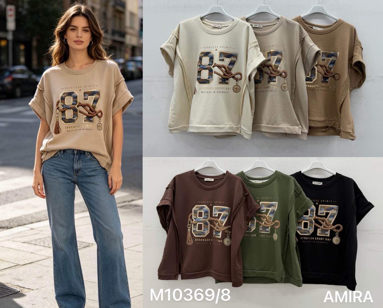 Lockeres Kurzes Sweatshirt