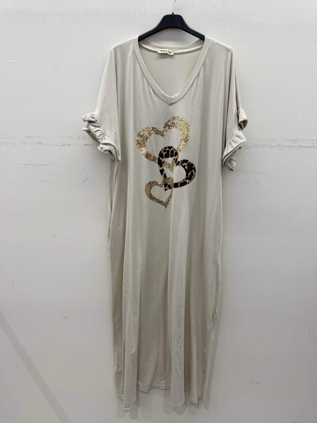 Maxi Kleid im Loose‑Fit mit V‑Ausschnitt
