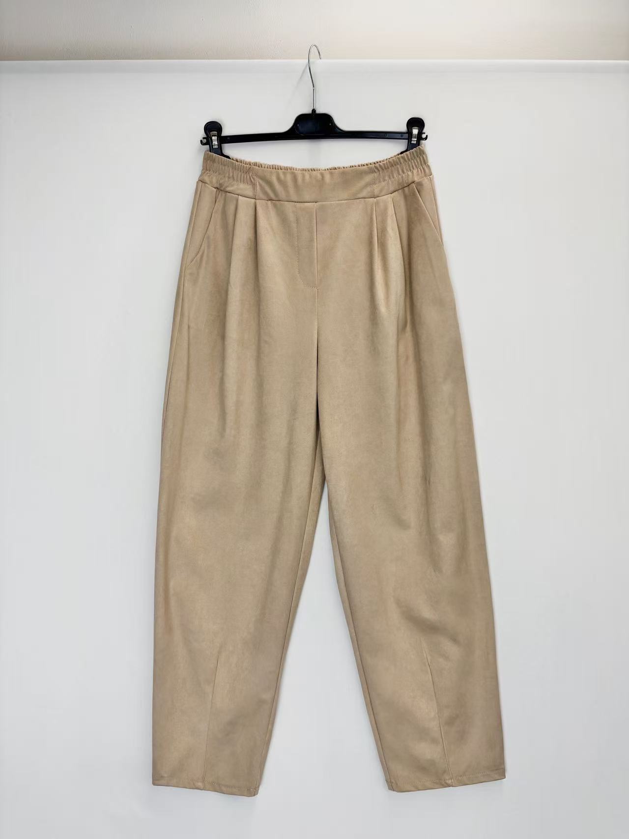 Einfache Plissee-Ankle-Hose