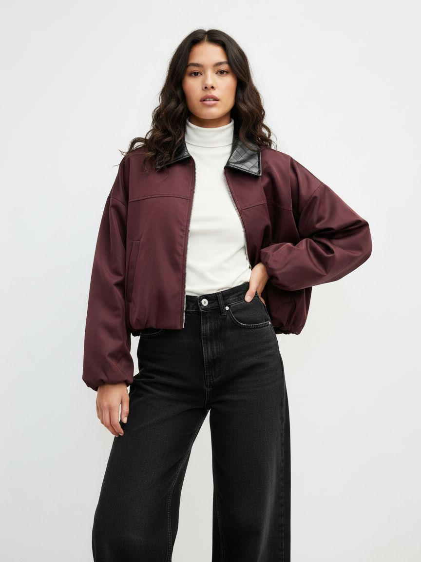 Oversize-Jacke mit Kragen