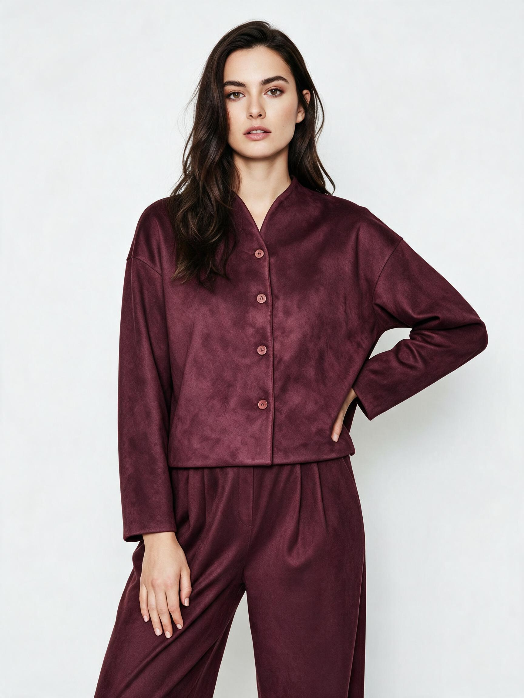 Lockere Jacke mit Kragen