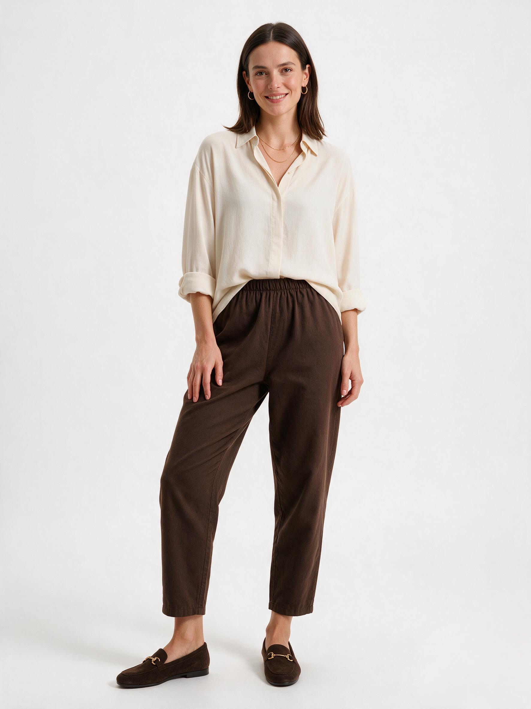 Gerade Knöchellange Hose
