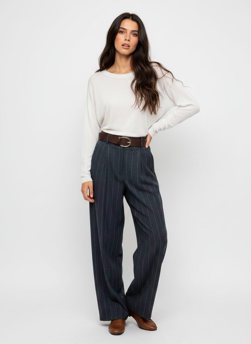 Weite High‑Waist‑Hose
