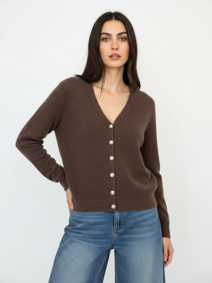 Cardigan mit dekorativen Knöpfen